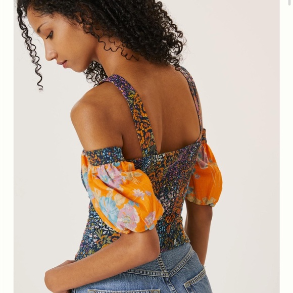 ✨ Anthropologie Patchwork Cropped Tank Sz L - Picture 4 of 9